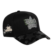 Right Side of JC Brand Rockstar Black Gray Snapback Hat