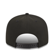 Back of New Era Baltimore Ravens Black A-Frame 9FORTY Snapback Hat