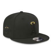 New Era Los Angeles Anaheim Angels Black Out Gold Halo 9FIFTY Snapback Hat