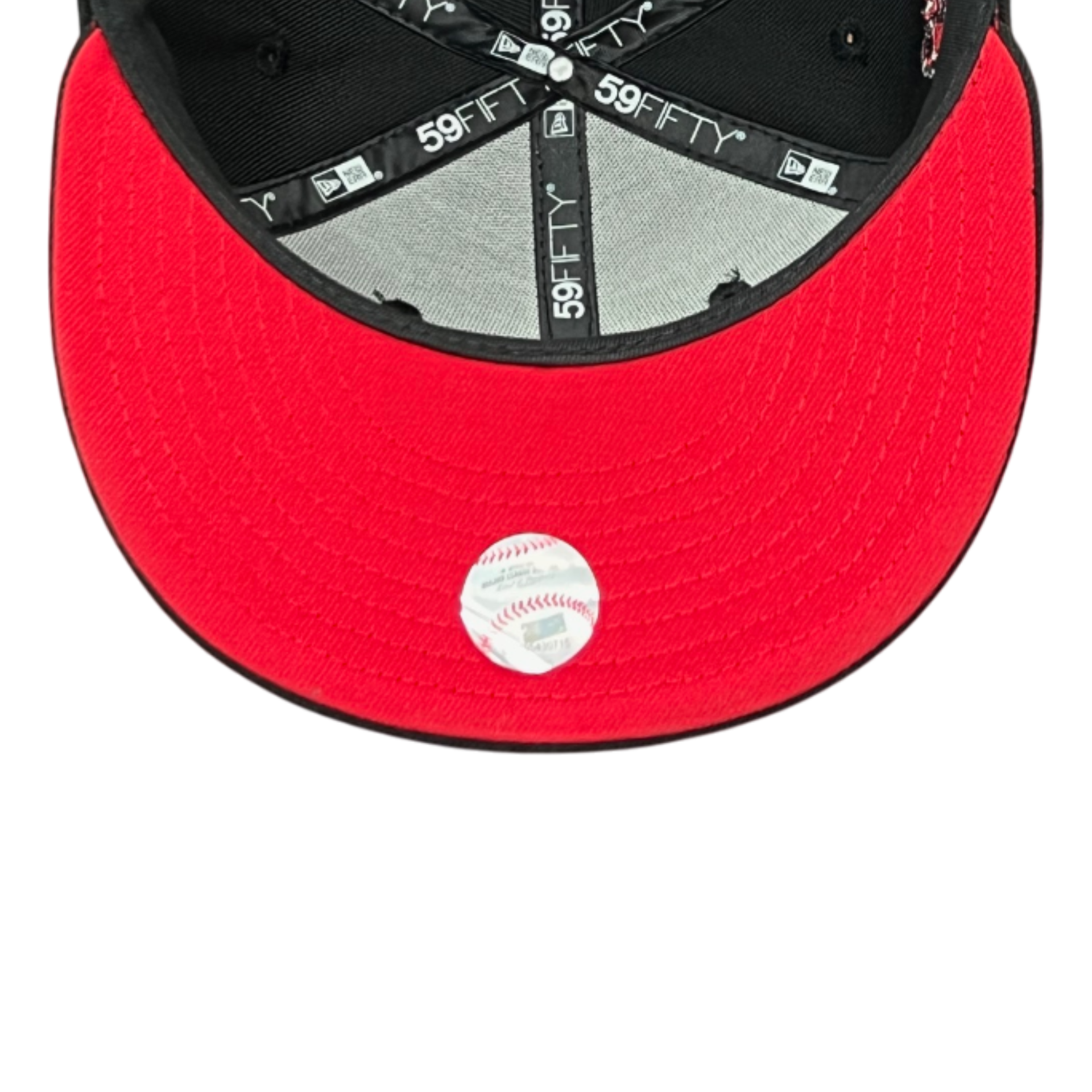 Los Angeles Anaheim Angels Black Red Halo 59FIFTY Fitted Hat Red Under Visor