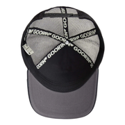 Under Visor of Goorin Bros The Cancelled Skull Black Mesh Trucker Snapback Hat