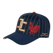 Left Side of JC Brand Rooster Blue Snapback Hat