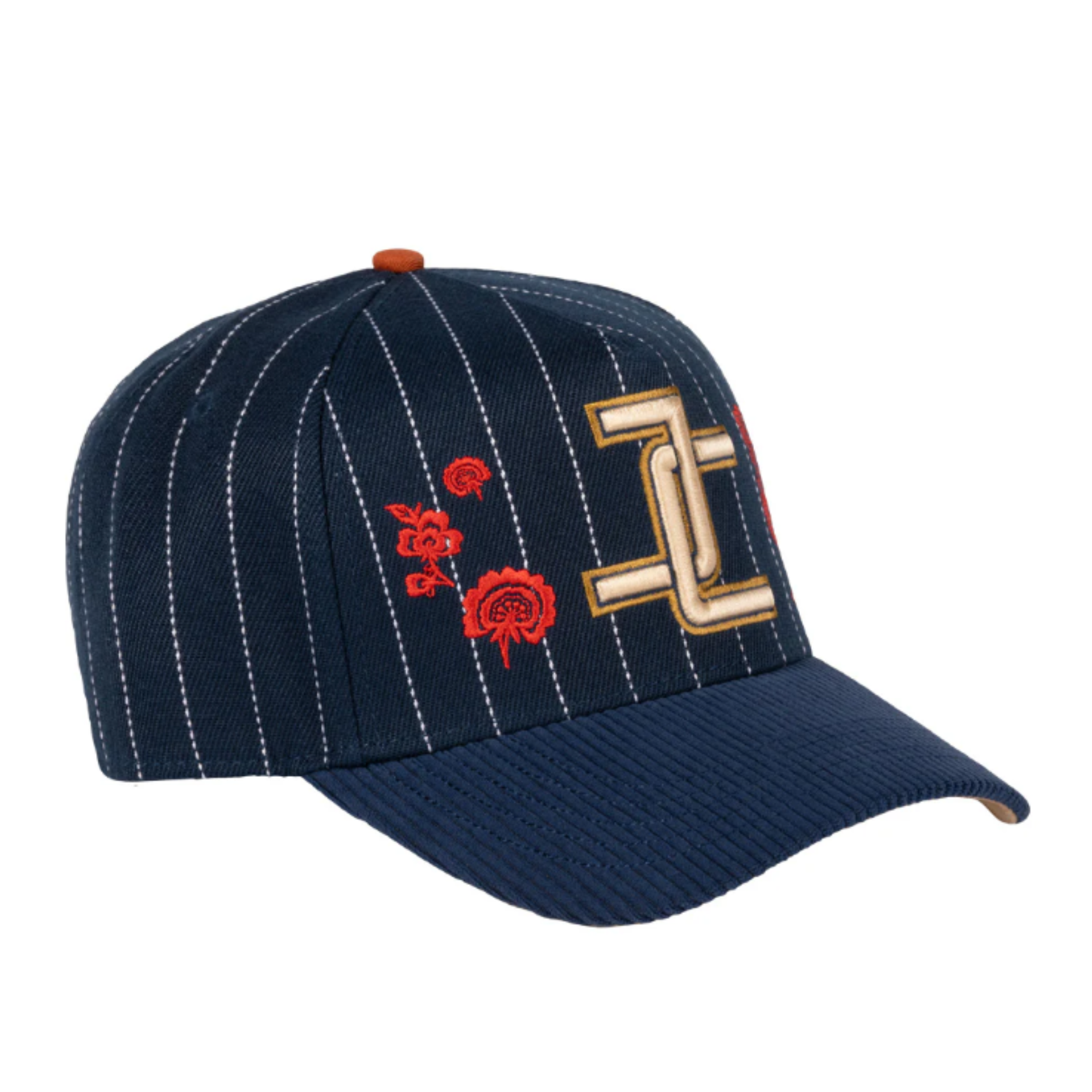 Right Side of JC Brand Rooster Blue Snapback Hat