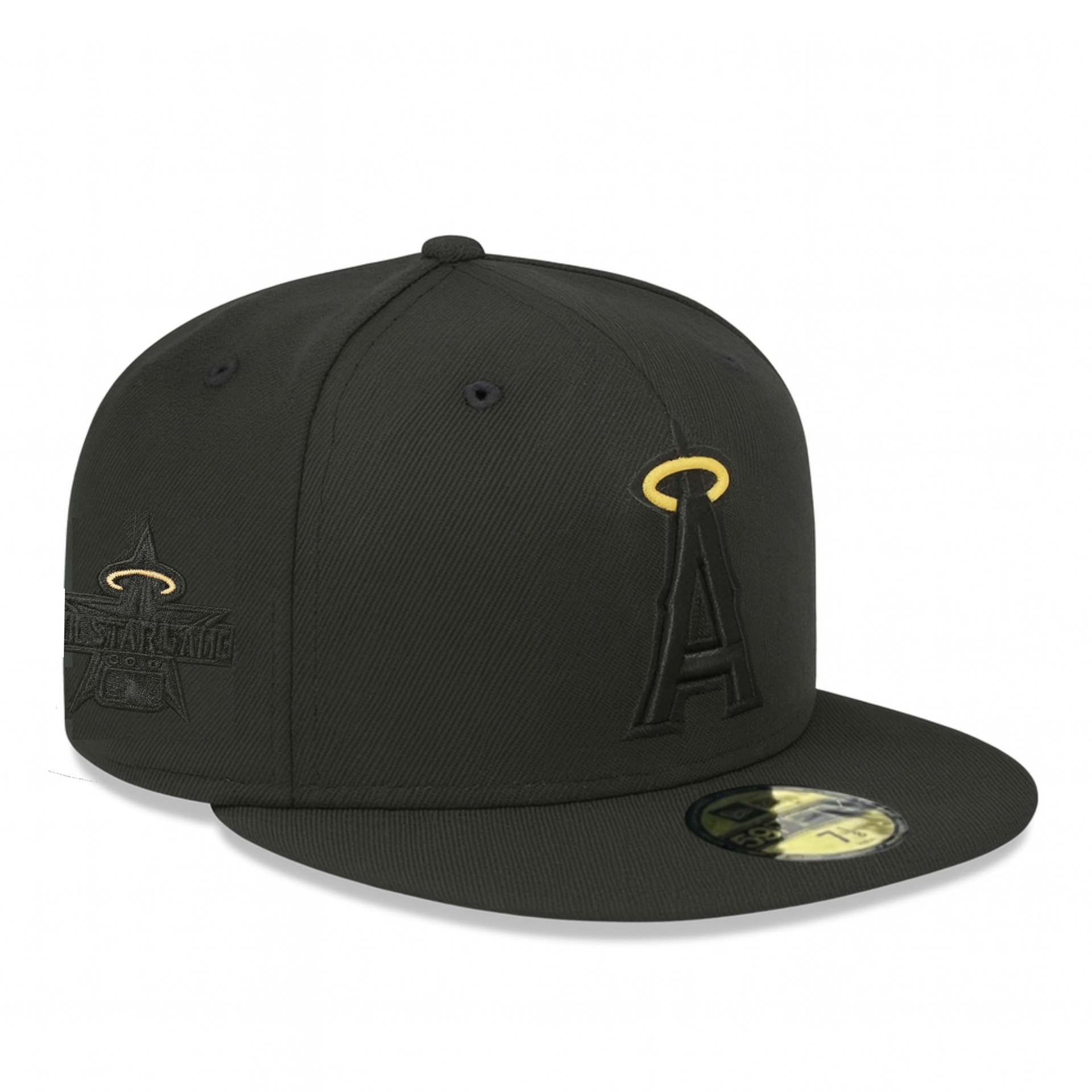 New Era Los Angeles Anaheim Angels Black Gold Halo ASG 59FIFTY Fitted Hat