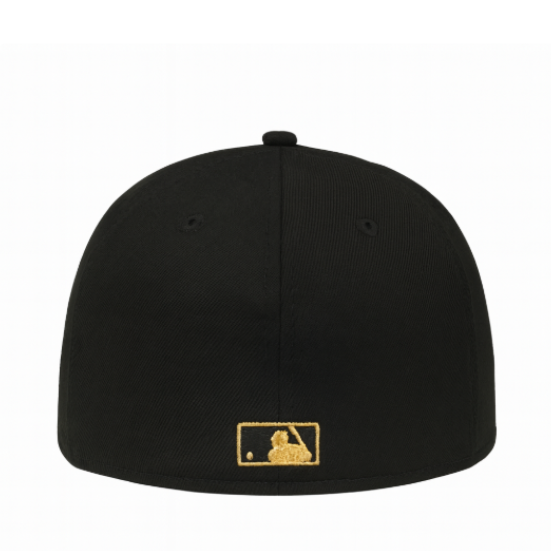 back of New Era Los Angeles Anaheim Angels Black Gold Halo ASG 59FIFTY Fitted Hat