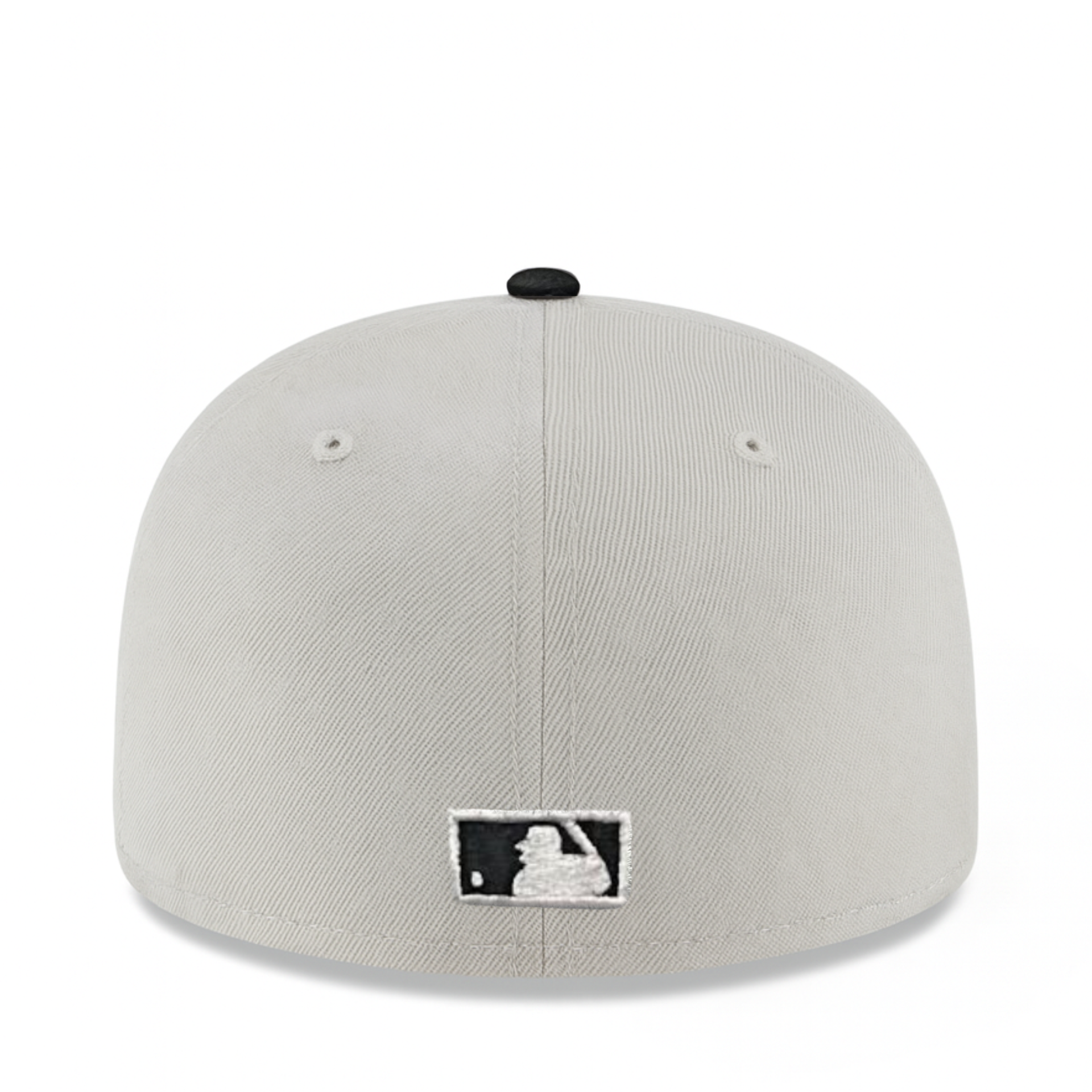 Back of New Era Toronto Blue Jays Cooperstown Light Gray Black EXCLUSIVE 59FIFTY Fitted Hat