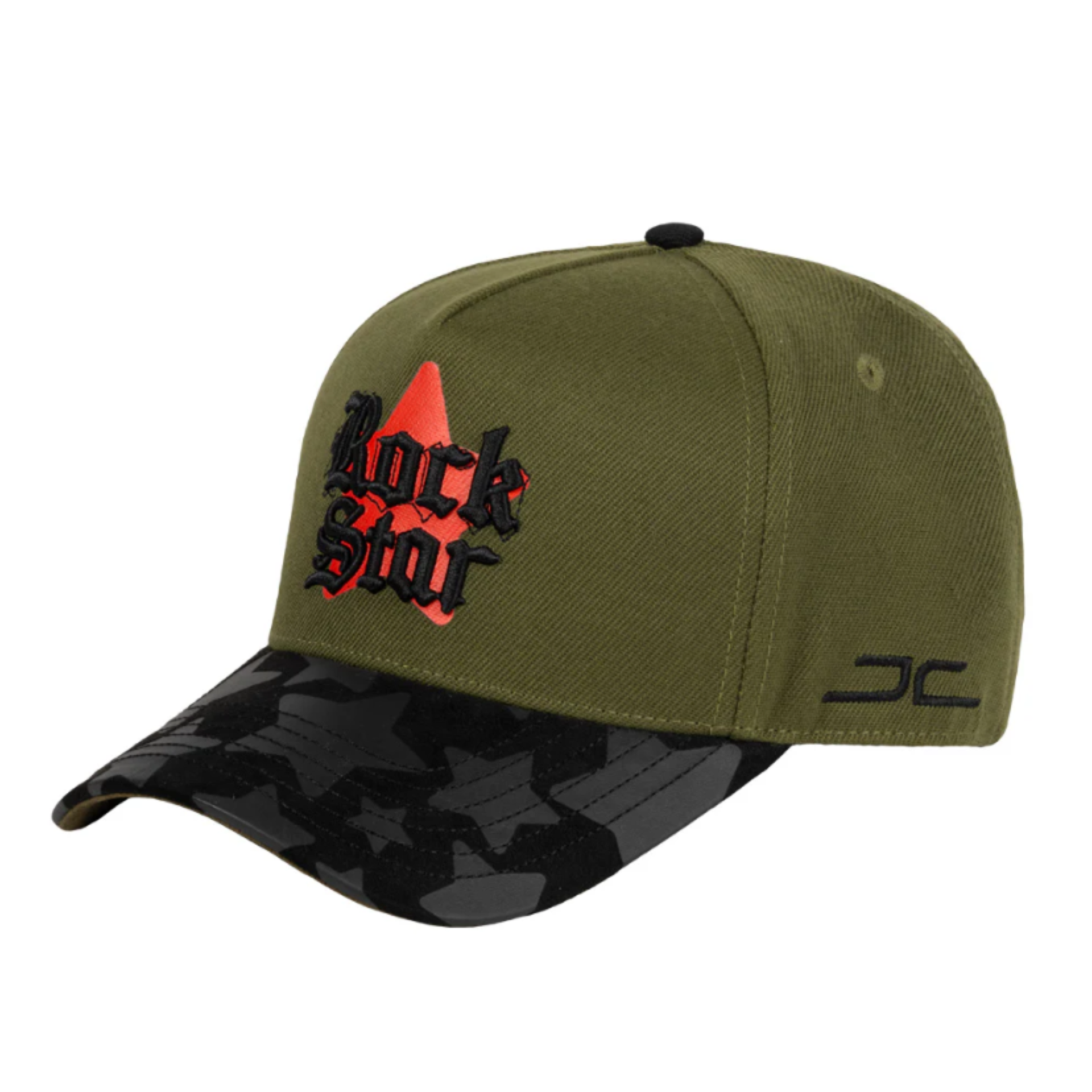 Left Side of JC Brand Rockstar Green Snapback Hat