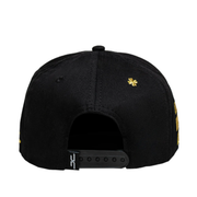 Back of JC Brand TREBOL Black Gold Snapback Hat