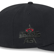 all star game side patch of New Era Los Angeles Anaheim Angels Black Out Red Halo 9FIFTY Snapback Hat
