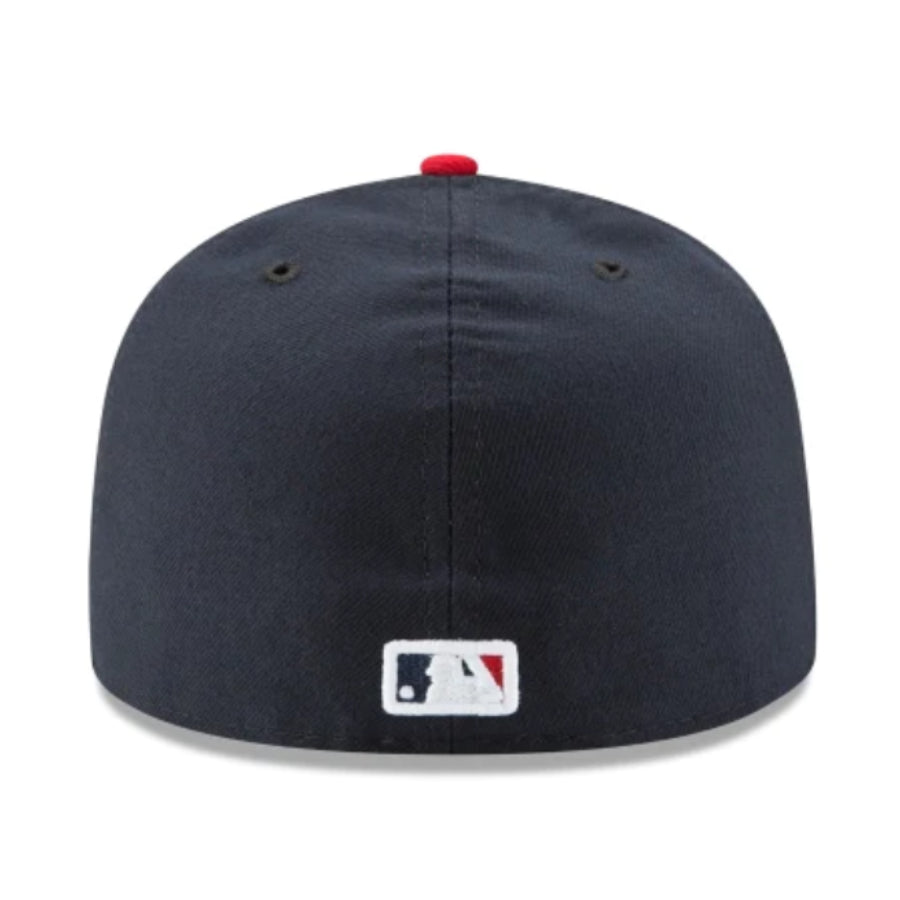 Back View of New Era St. Louis Cardinals Bird Cooperstown Collection Navy Red 2 Tone 59FIFTY Fitted Hat