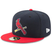 New Era St. Louis Cardinals Bird Cooperstown Collection Navy Red 2 Tone 59FIFTY Fitted Hat