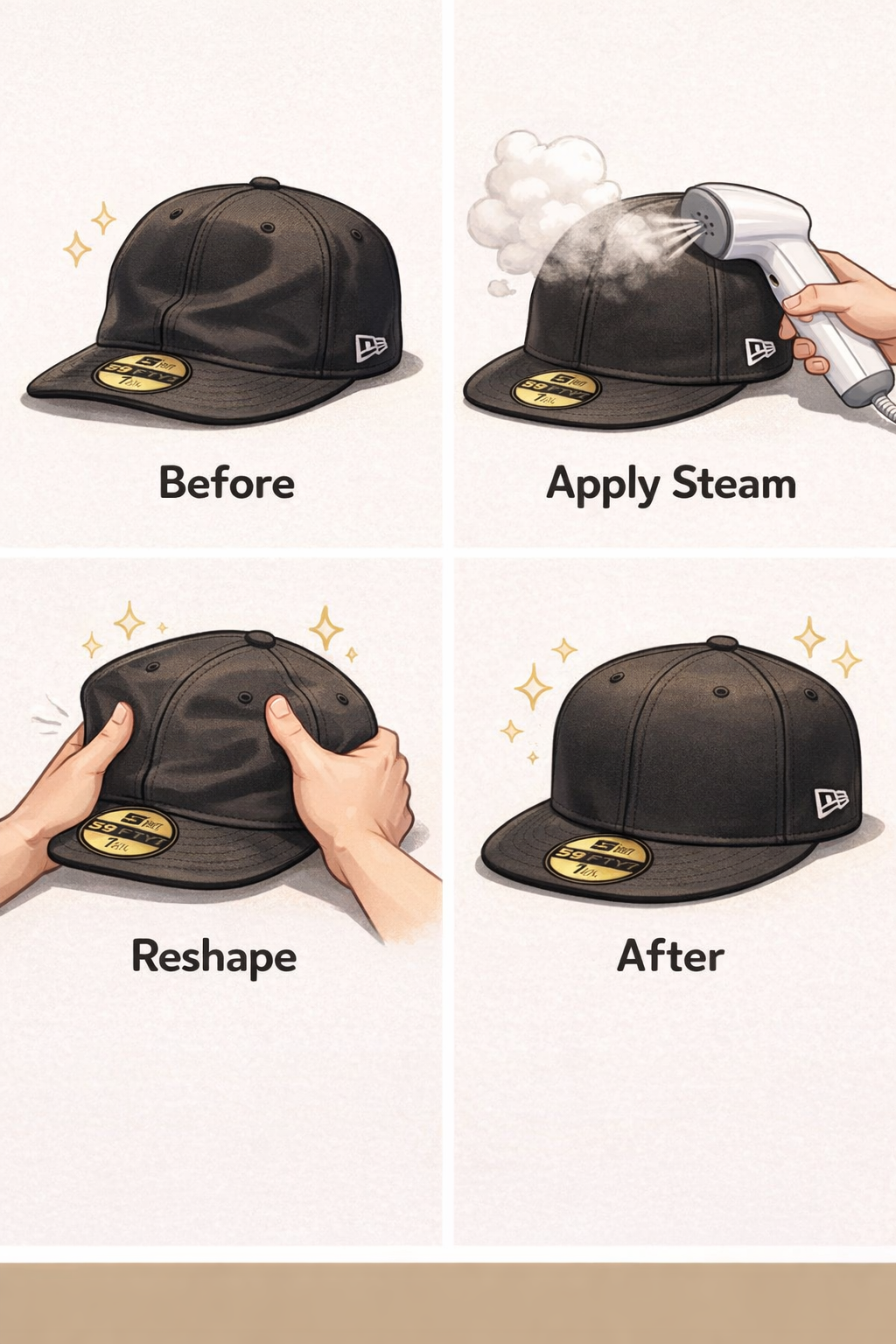 How to Restore a Misshapen New Era Fitted Hat Using Steam