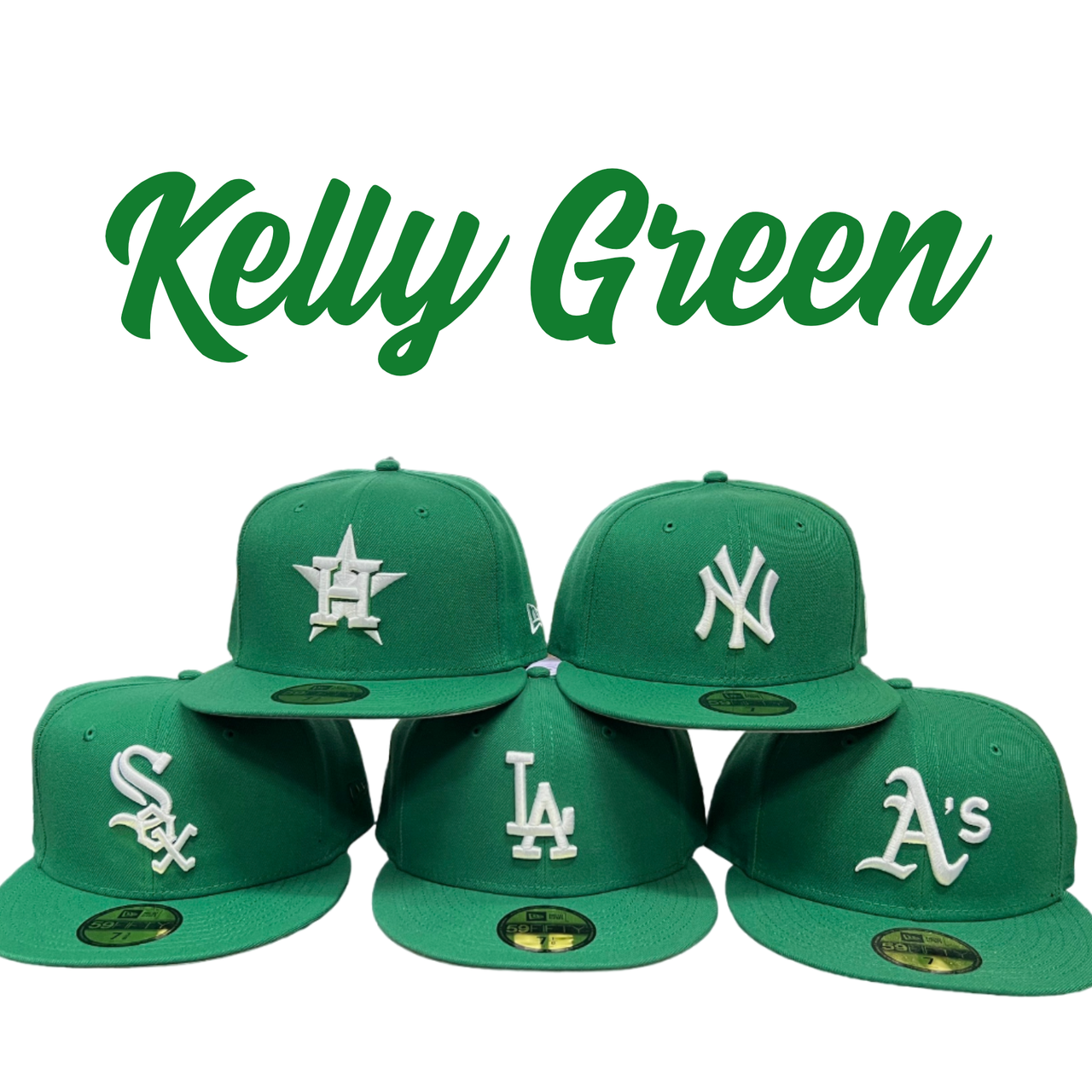 New Era 59fifty fitted Kelly green collection