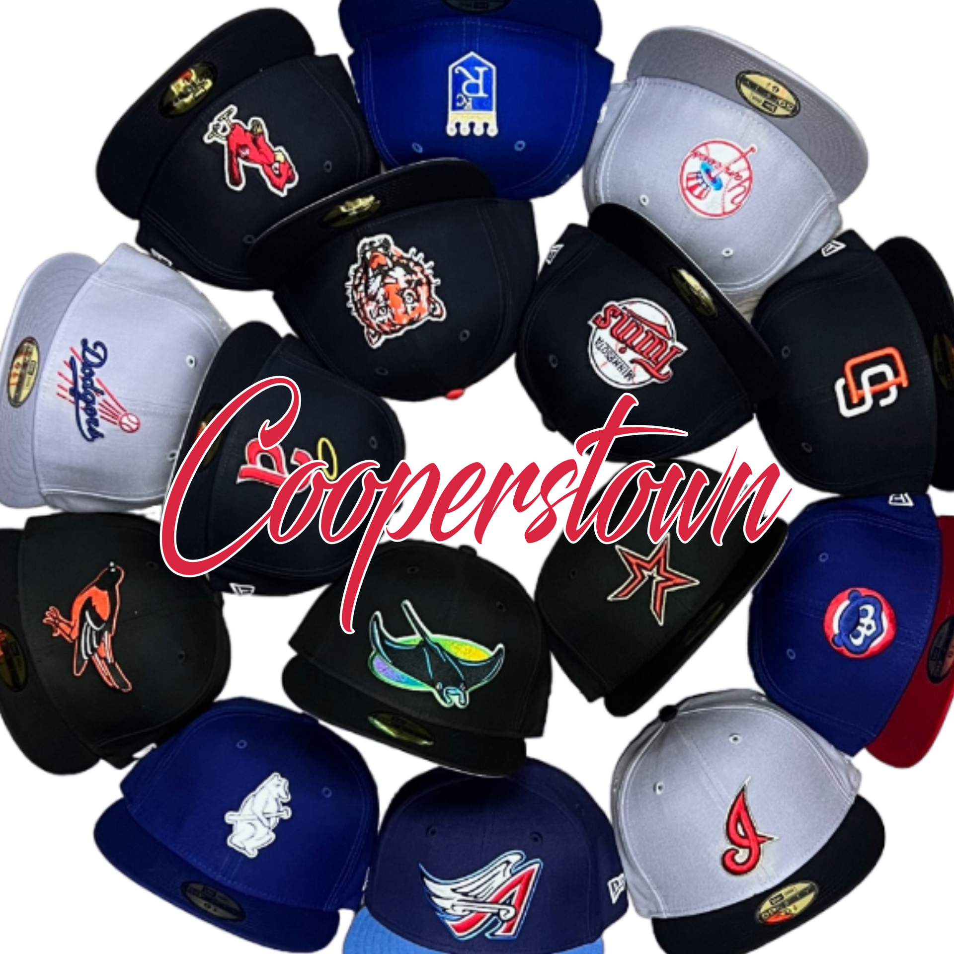 New Era 59fifty fitted hats cooperstown baseball hat collection