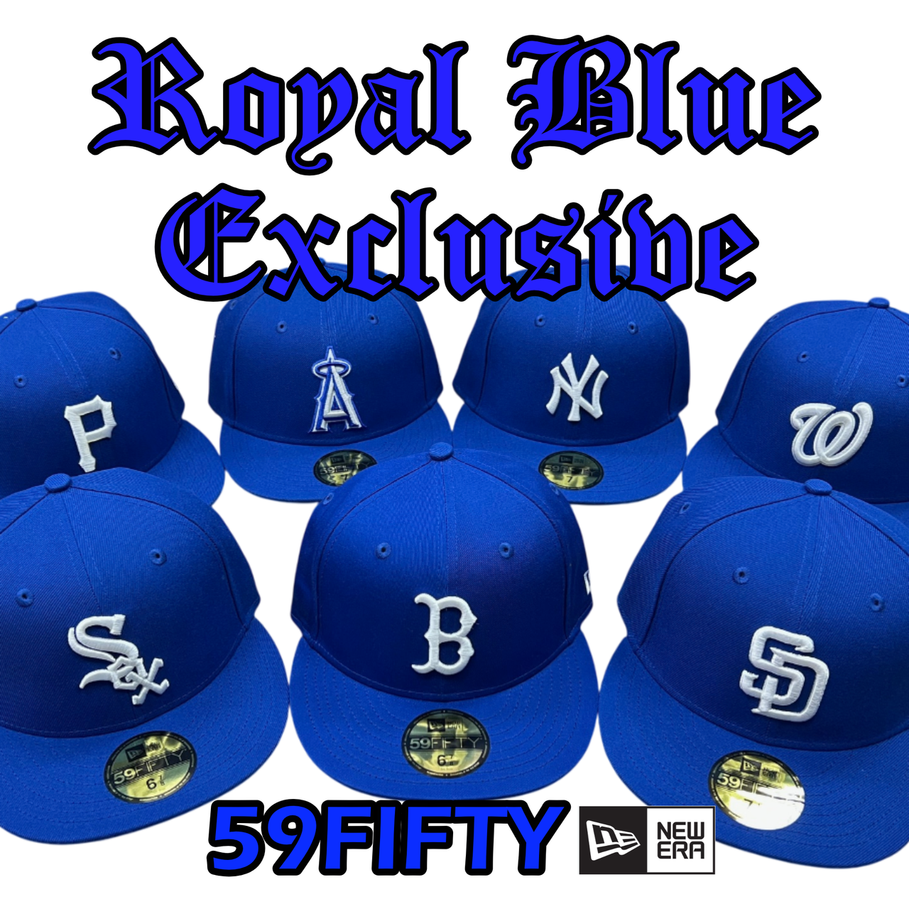 new era 59fifty fitted royal blue collection