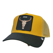 Goorin Bros The Dead Skull Mustard Farm Trucker Hat Front