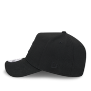 Side View of New Era Houston Astros Black on Black 9FORTY A-FRAME Snapback Hat