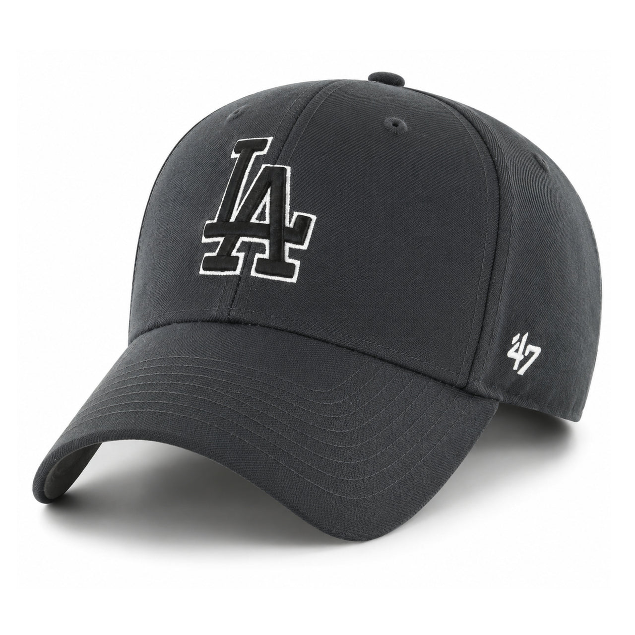 '47 Brand Los Angeles Dodgers Charcoal MVP Adjustable Hat front view