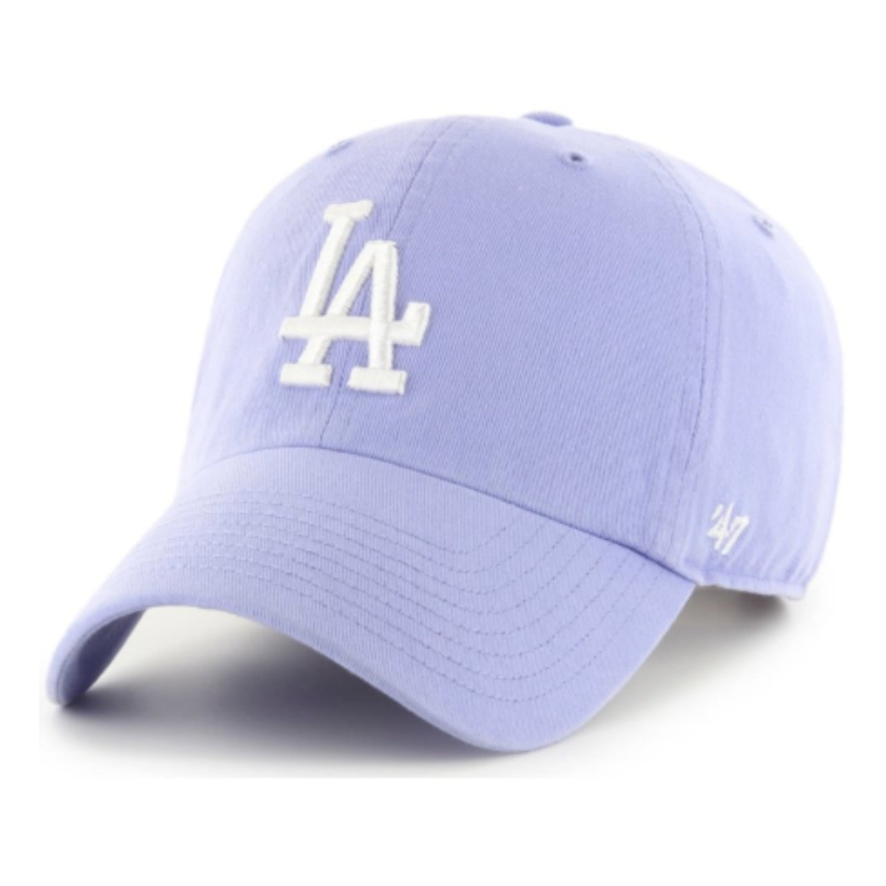 '47 Brand Los Angeles Dodgers Clean Up Adjustable Strap back Hat - Lavender front view