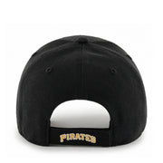 47 Pittsburgh Pirates P Black Yellow Outlined MVP Adjustable Hat back view