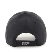 Back view of '47 Brand Los Angeles Dodgers black MVP adjustable hat