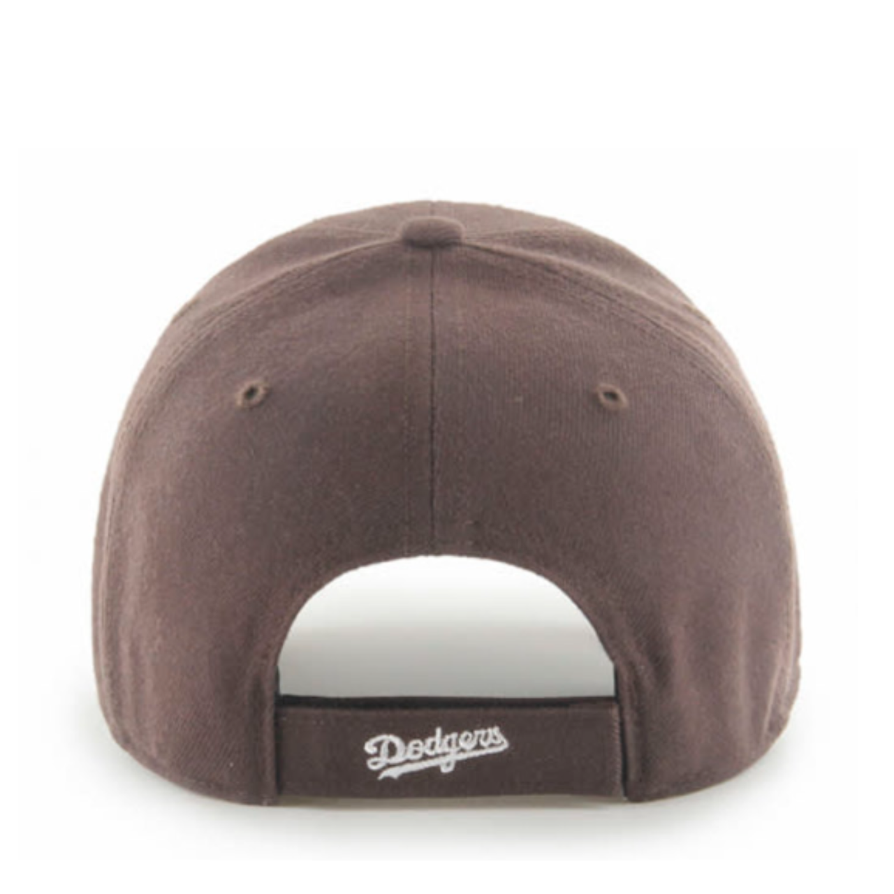 Back view of '47 Brand Los Angeles Dodgers brown MVP adjustable hat