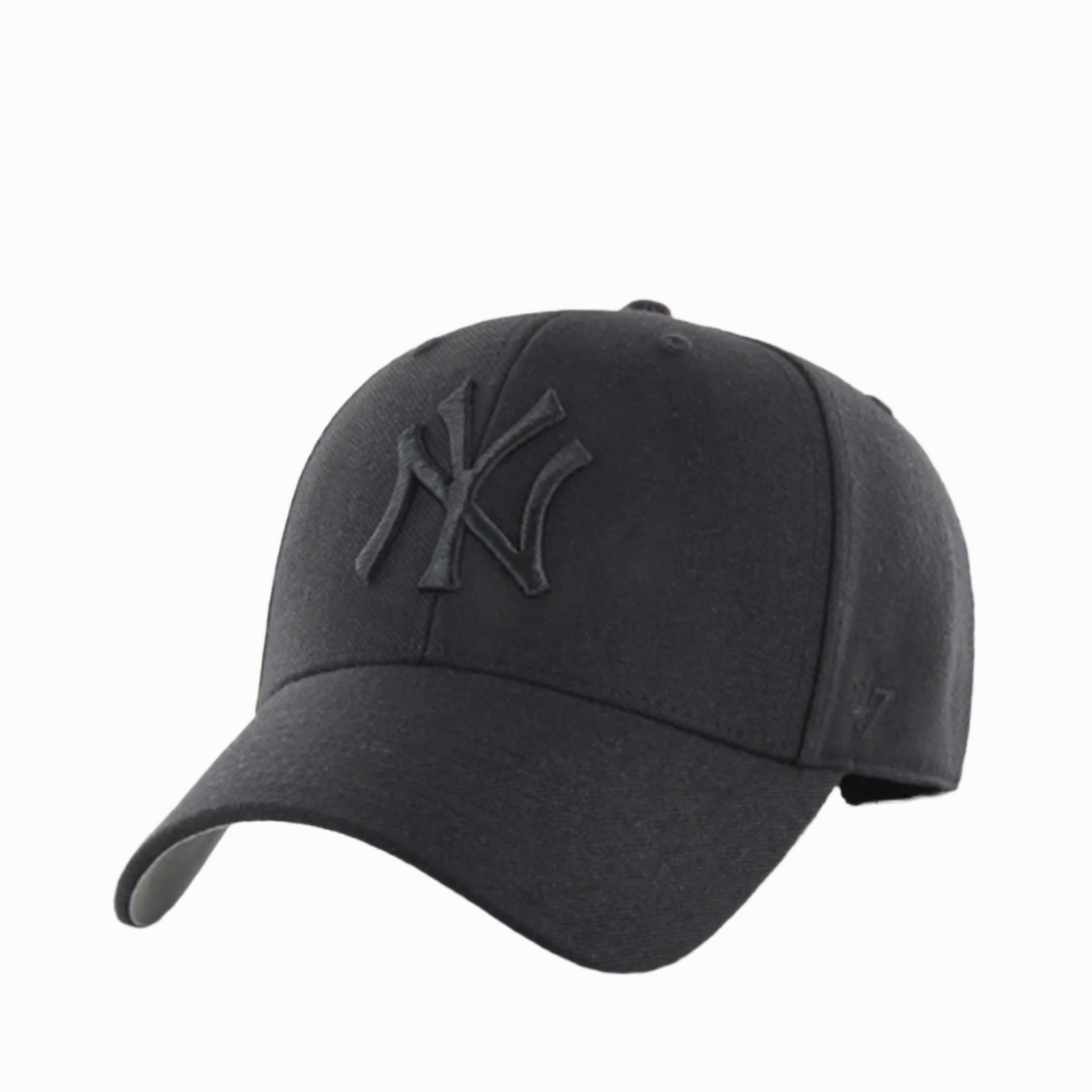 47 Brand New York Yankees NY Black on Black MVP Adjustable Velcro Hat
