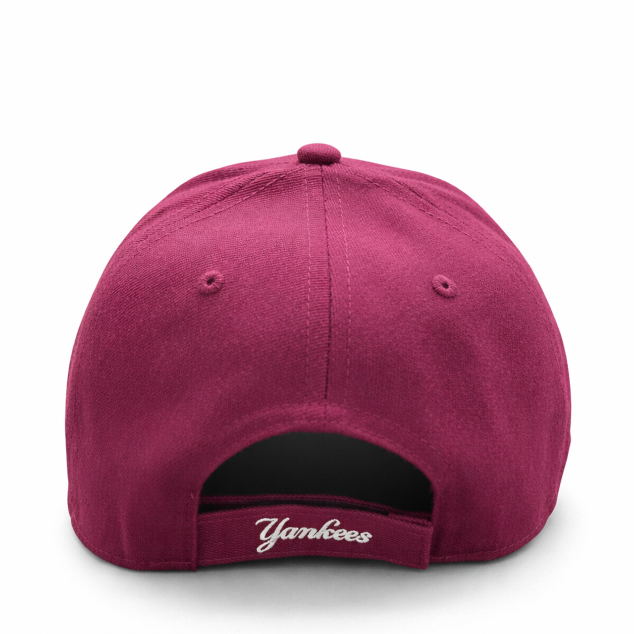 Back View of 47 Brand New York Yankees Burgundy MVP Adjustable Velcro Hat