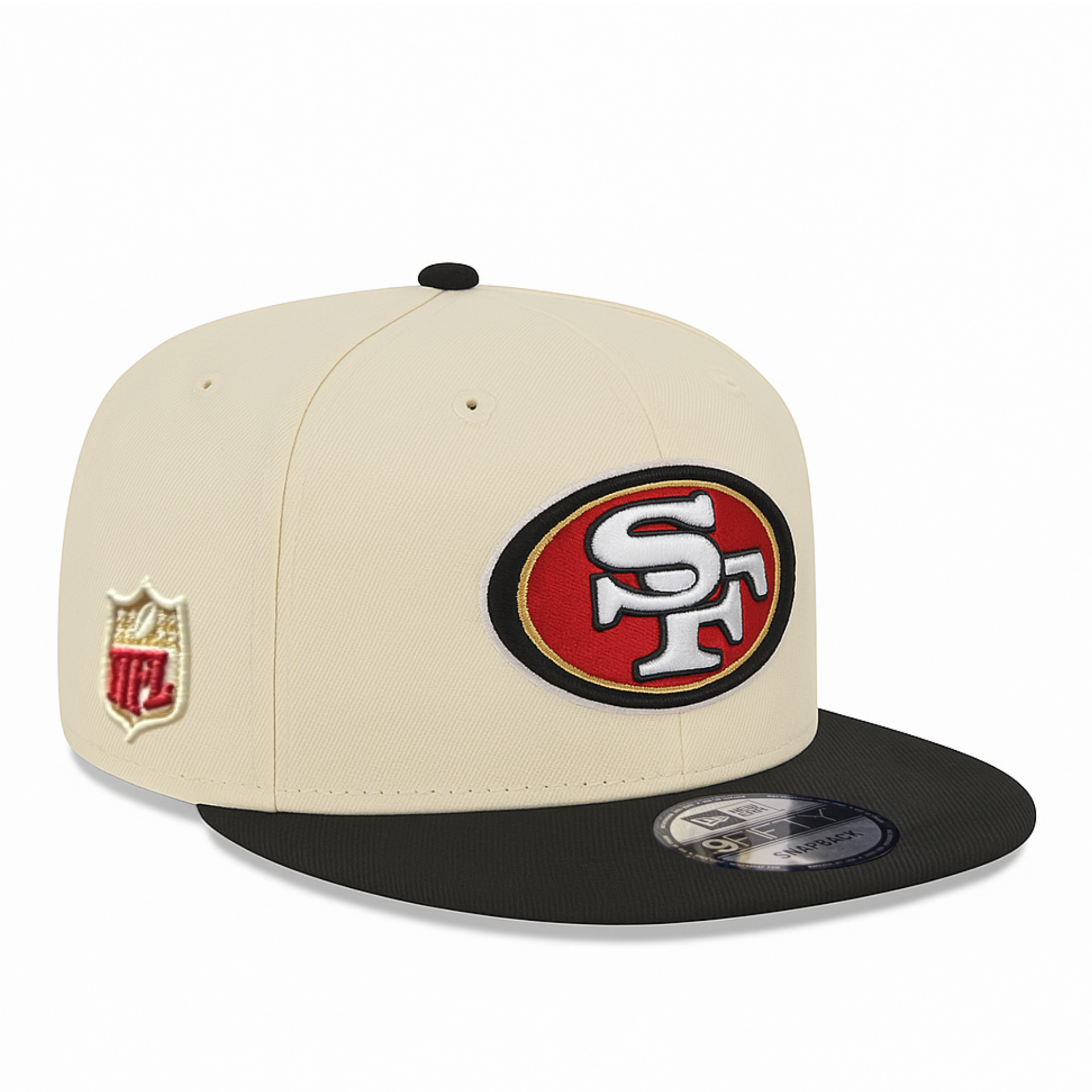 San Francisco 49ers Chrome Black 9FIFTY Snapback Hat