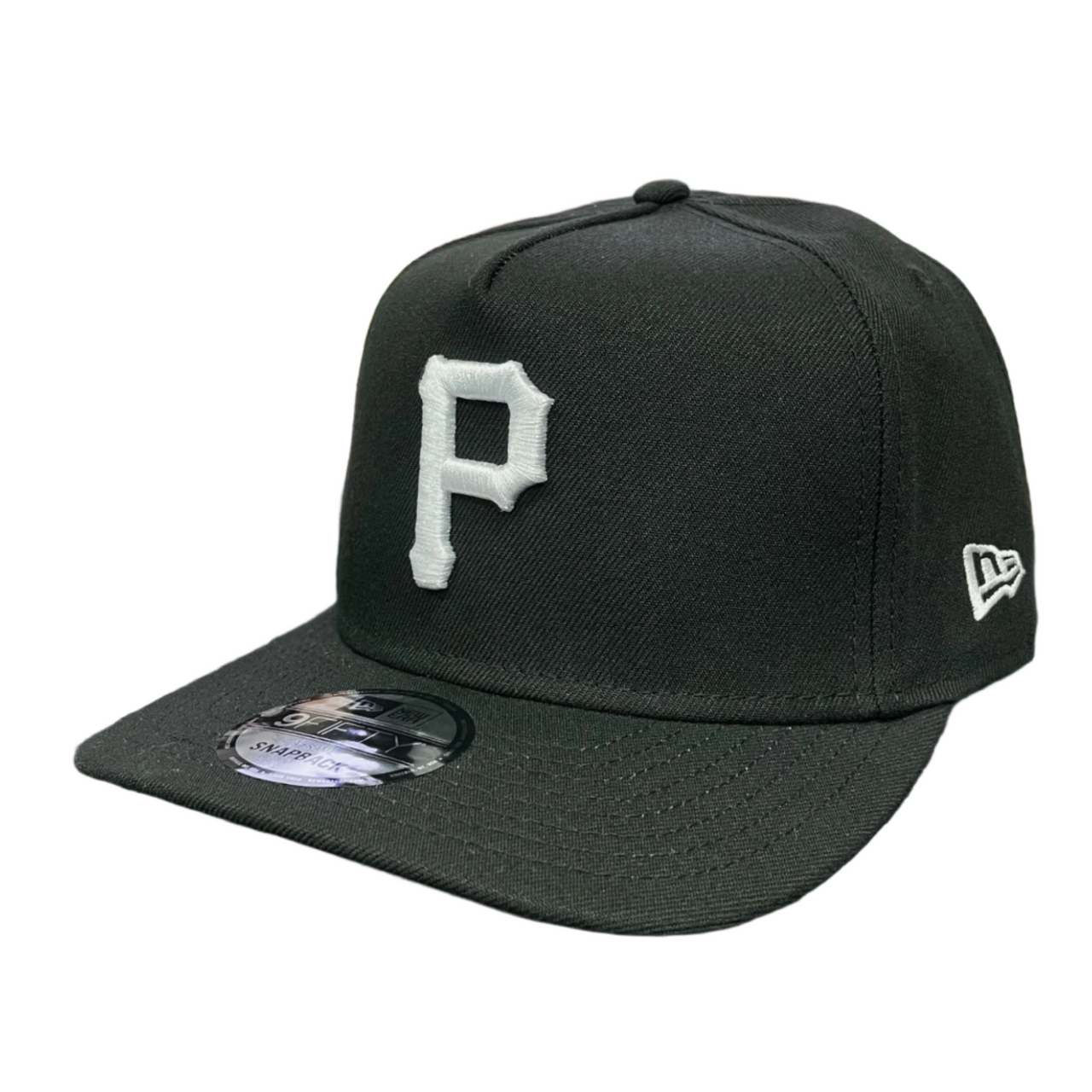 New Era Pittsburgh Pirates A-Frame Curved Black White Snapback Hat