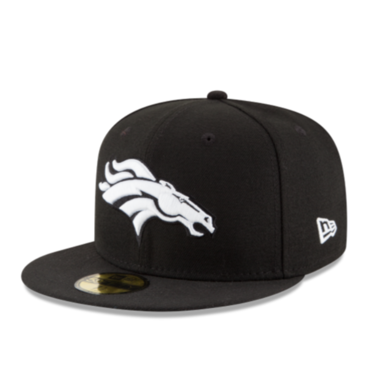 New Era NFL Denver Broncos Black and White 59FIFTY Fitted Hat