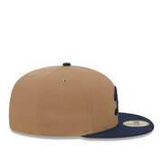 New Era City Connect Los Angeles Dodgers LA Khaki/Navy 2 Tone 59Fifty Fitted Hat Side