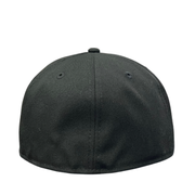 Back of Los Angeles Dodgers 50th Anniversary Rose Black Pink 59FIFTY Fitted Hat