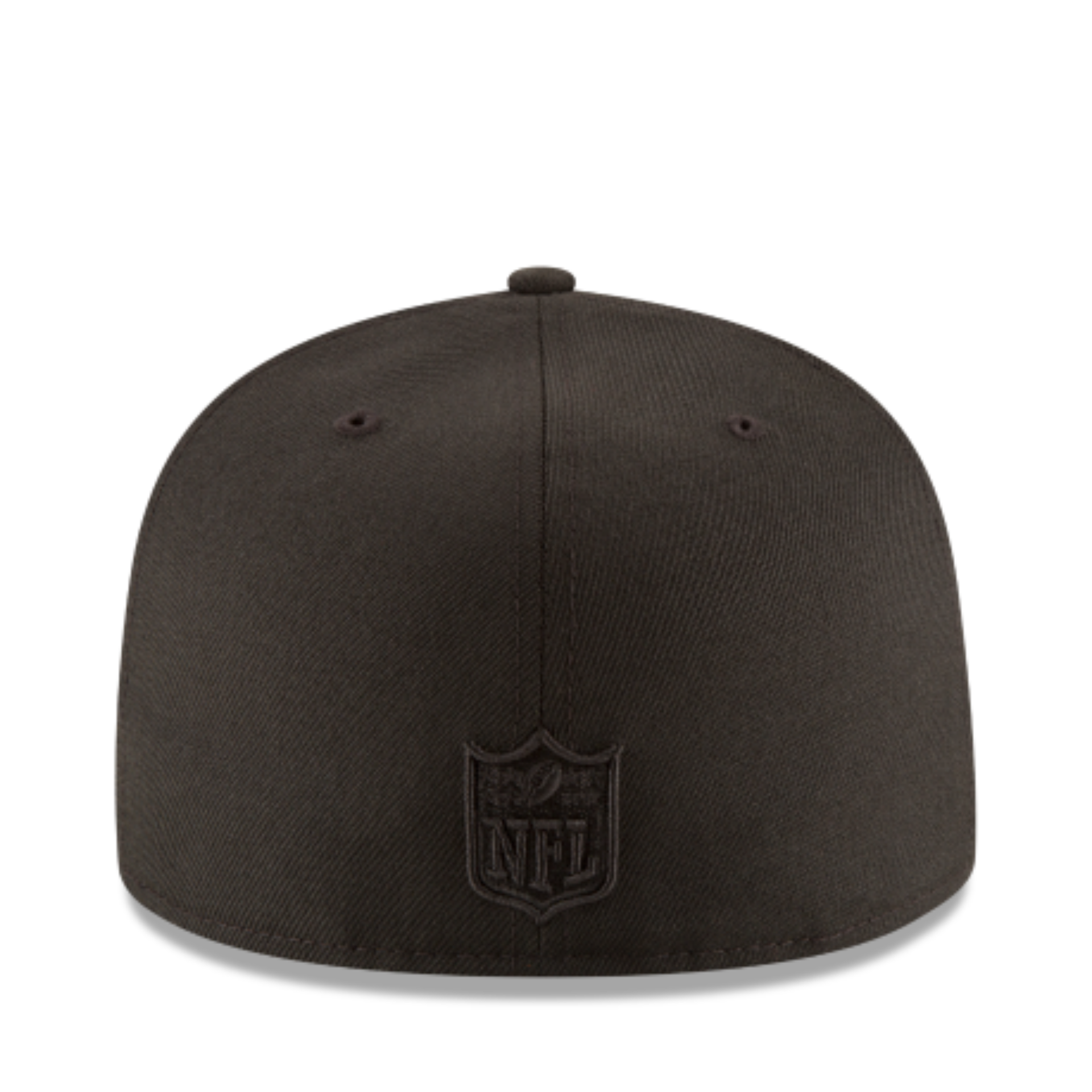 New Era NFL Las Vegas Raiders Black on Black 59FIFTY Fitted Hat Back