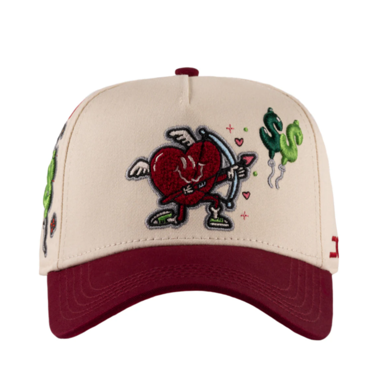 JC Brand Money Love Beige/Red Snapback Hat 