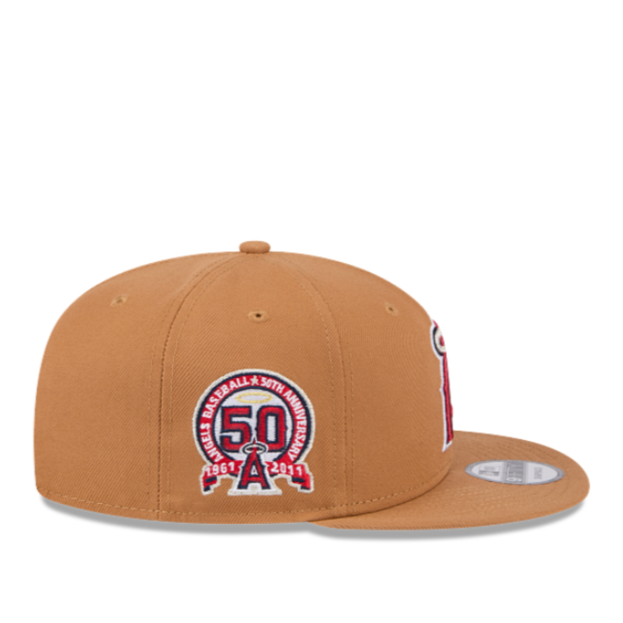 Side of New Era Los Angeles Anaheim Angels Bronze Color Pack 9FIFTY Snapback Hat