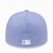 back of New Era New York Yankees Lavender 59FIFTY Fitted Hat
