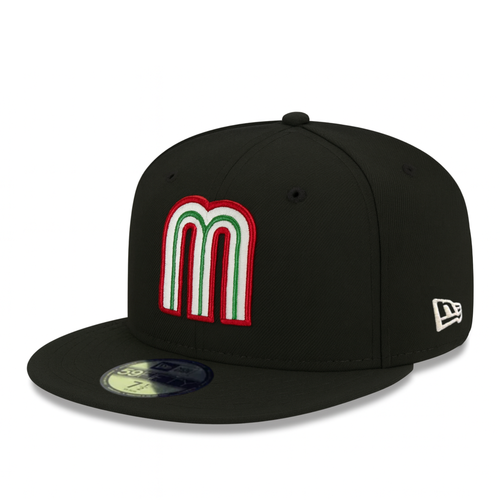 New Era Mexico Baseball Back Flag Black 59FIFTY Fitted Hat
