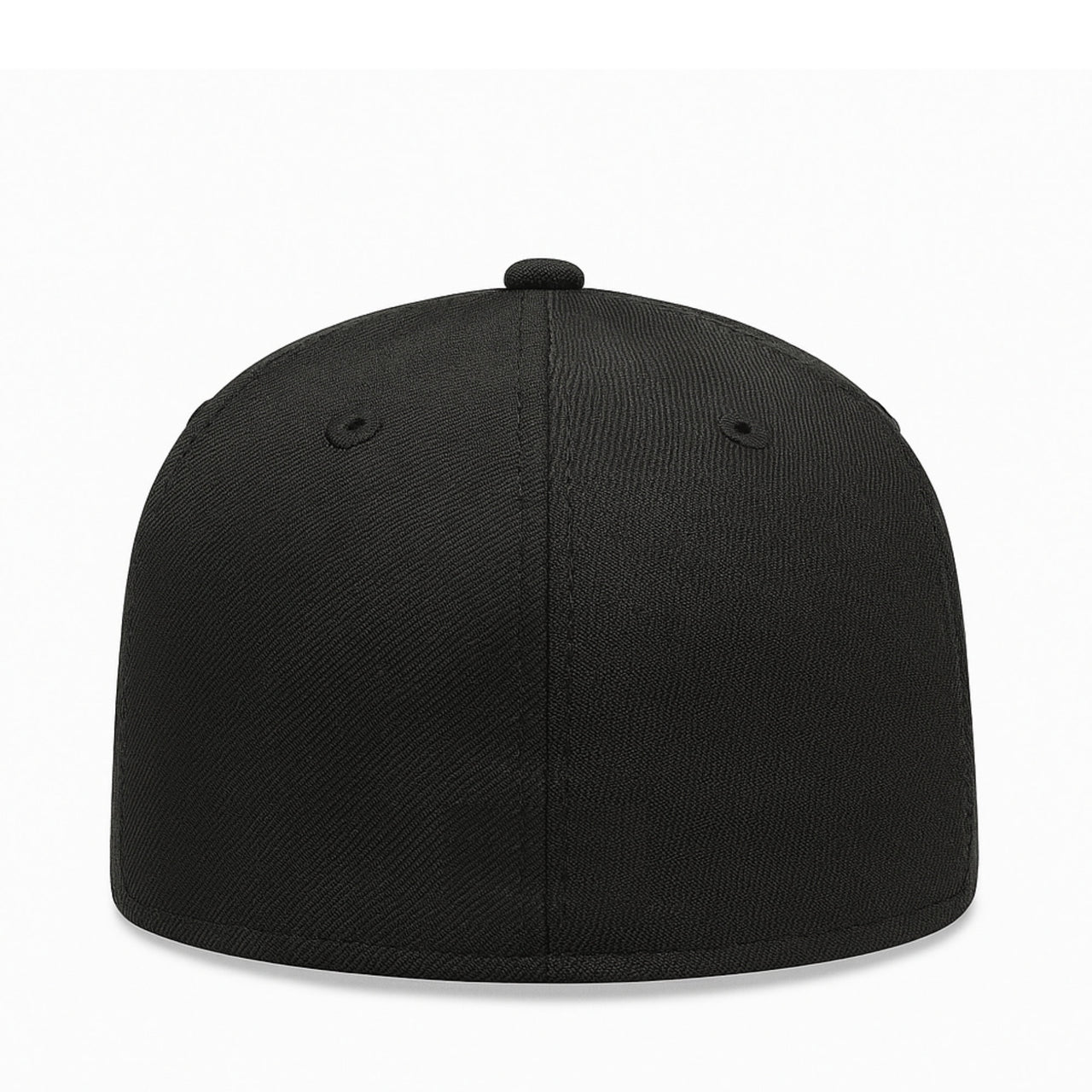 BACK OF New Era New York Yankees Black White Outlined 59FIFTY Fitted Men's Hat