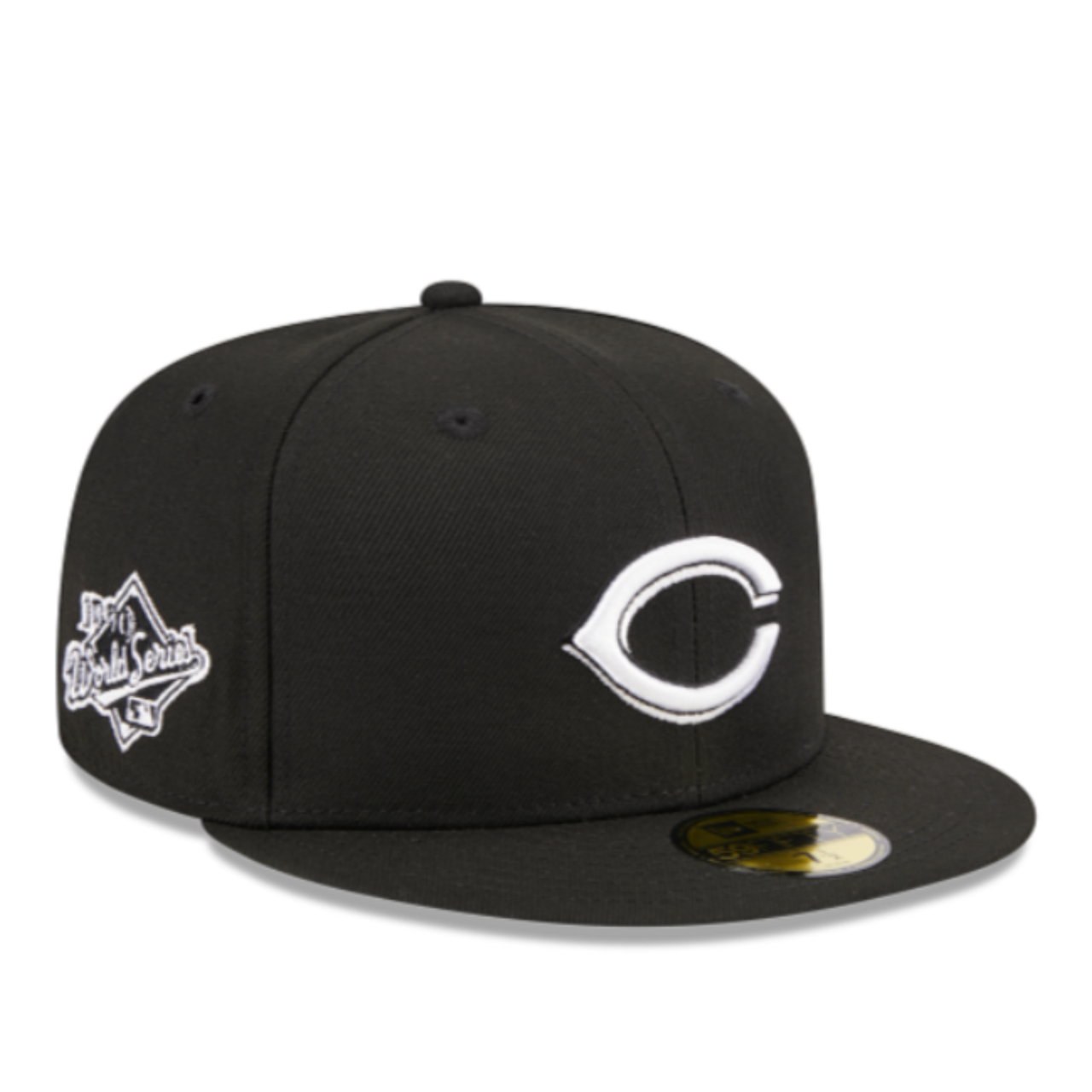 New Era Cincinnati Reds World Series Black and White 59FIFTY Fitted Hat