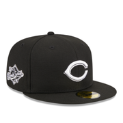 New Era Cincinnati Reds World Series Black and White 59FIFTY Fitted Hat