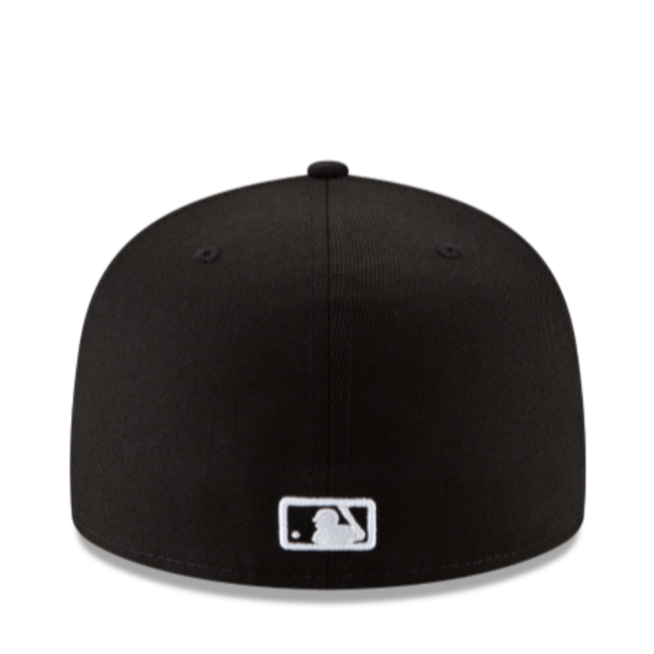back of New Era Los Angeles Dodgers Upside Down Black 59FIFTY Fitted Hat