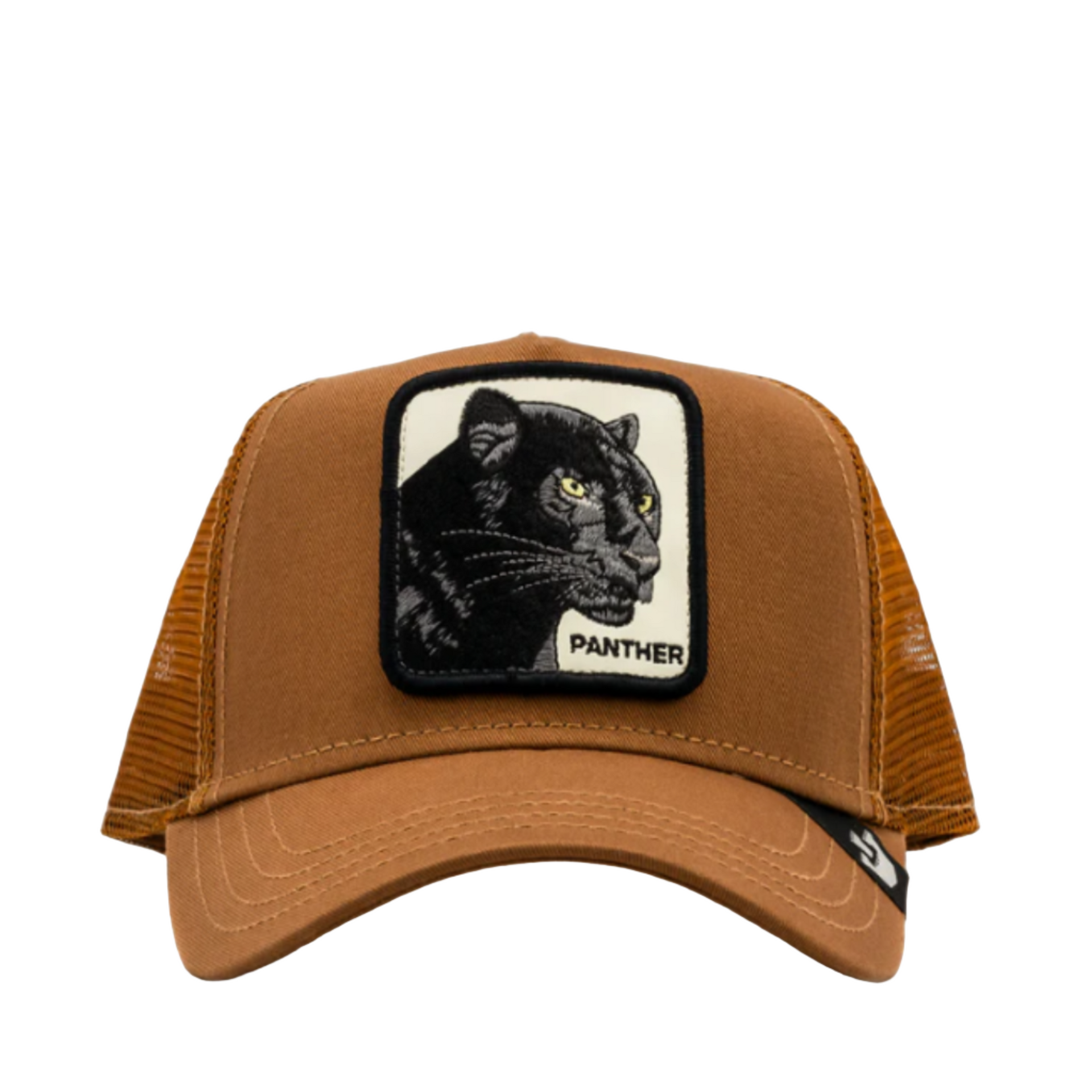 Chocolate CAmel Brown Goorin Bros The Panther mesh trucker snapback hat