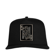 Black Monopoly Kings Card Metal Logo JC  Snapback Cap