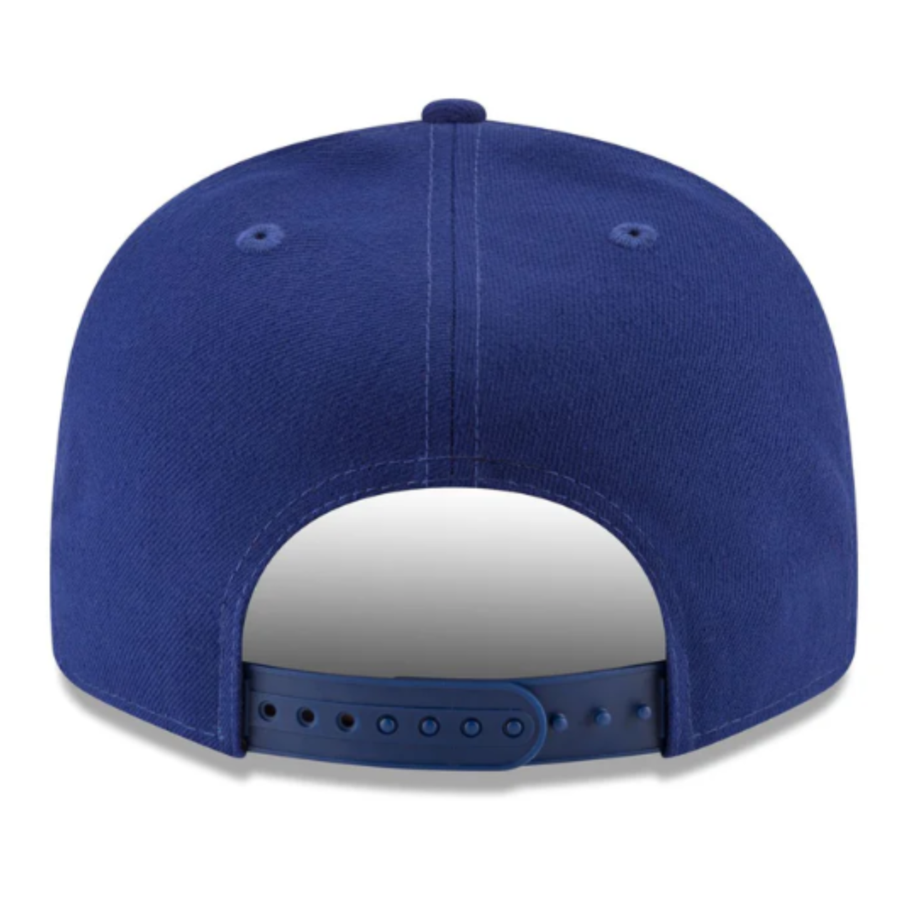 Back of New Era Los Angeles Dodgers Script Royal Blue Logo 9Fifty Snapback Hat