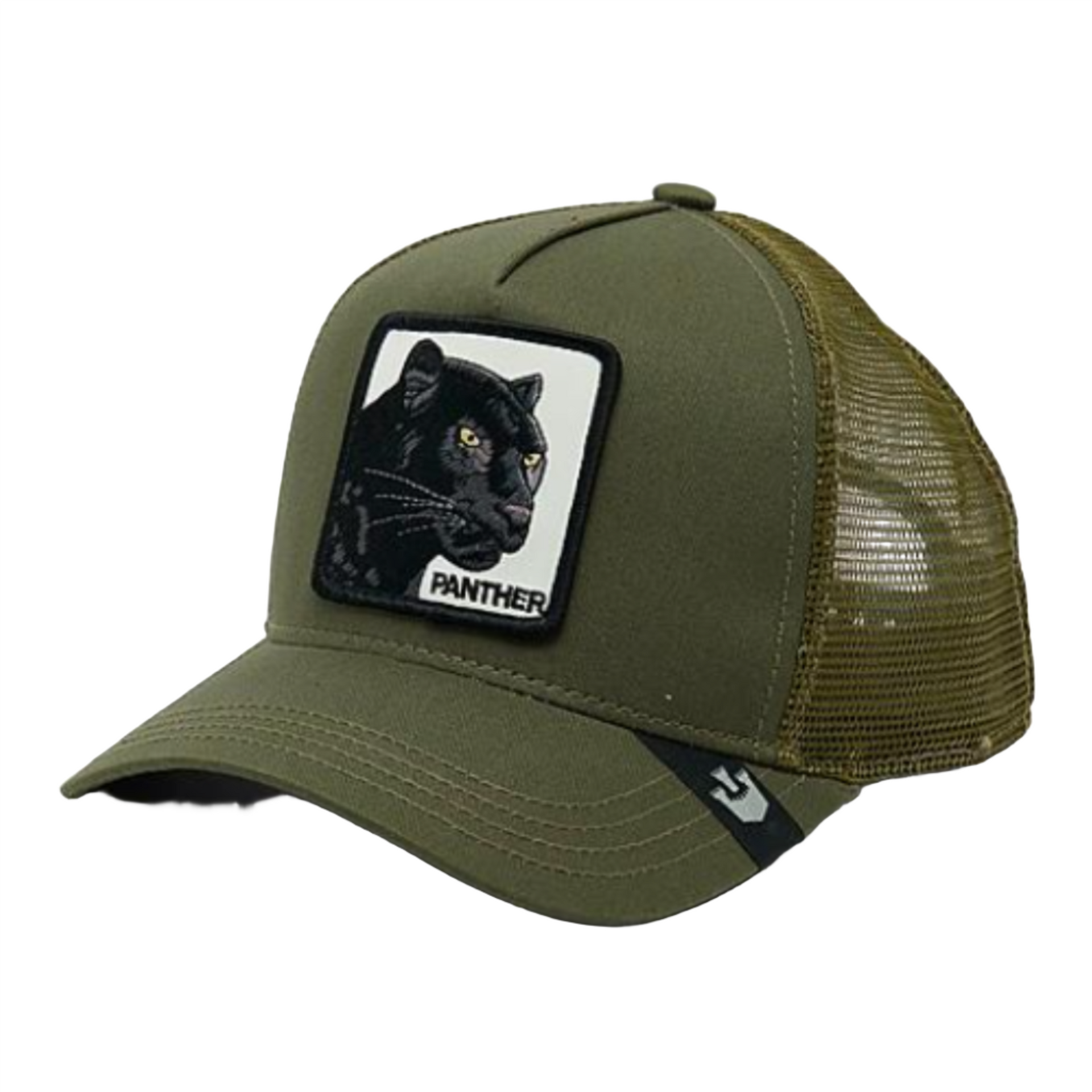 Olive Green Goorin Bros The Panther trucker snapback hat