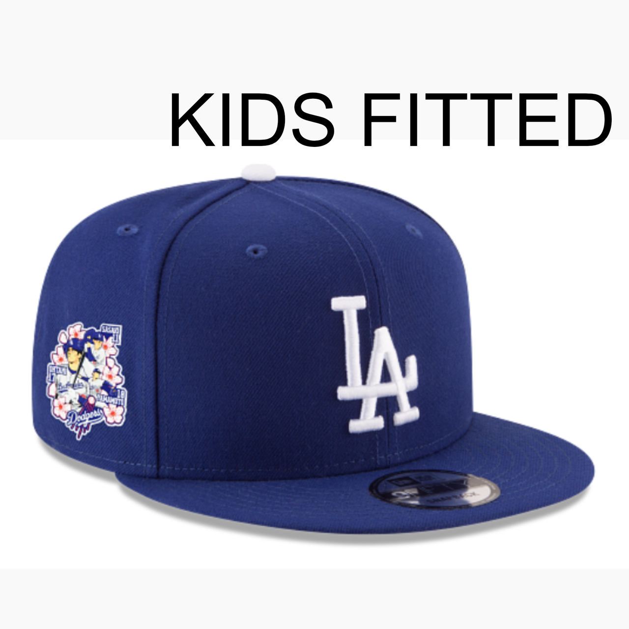 YOUTH Los Angeles Dodgers Triple Player Side Patch Blue 59FIFTY Fitted Hat