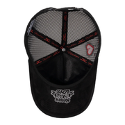 Bottom of JC Hat Brand Money Love Black Mesh Trucker Hat