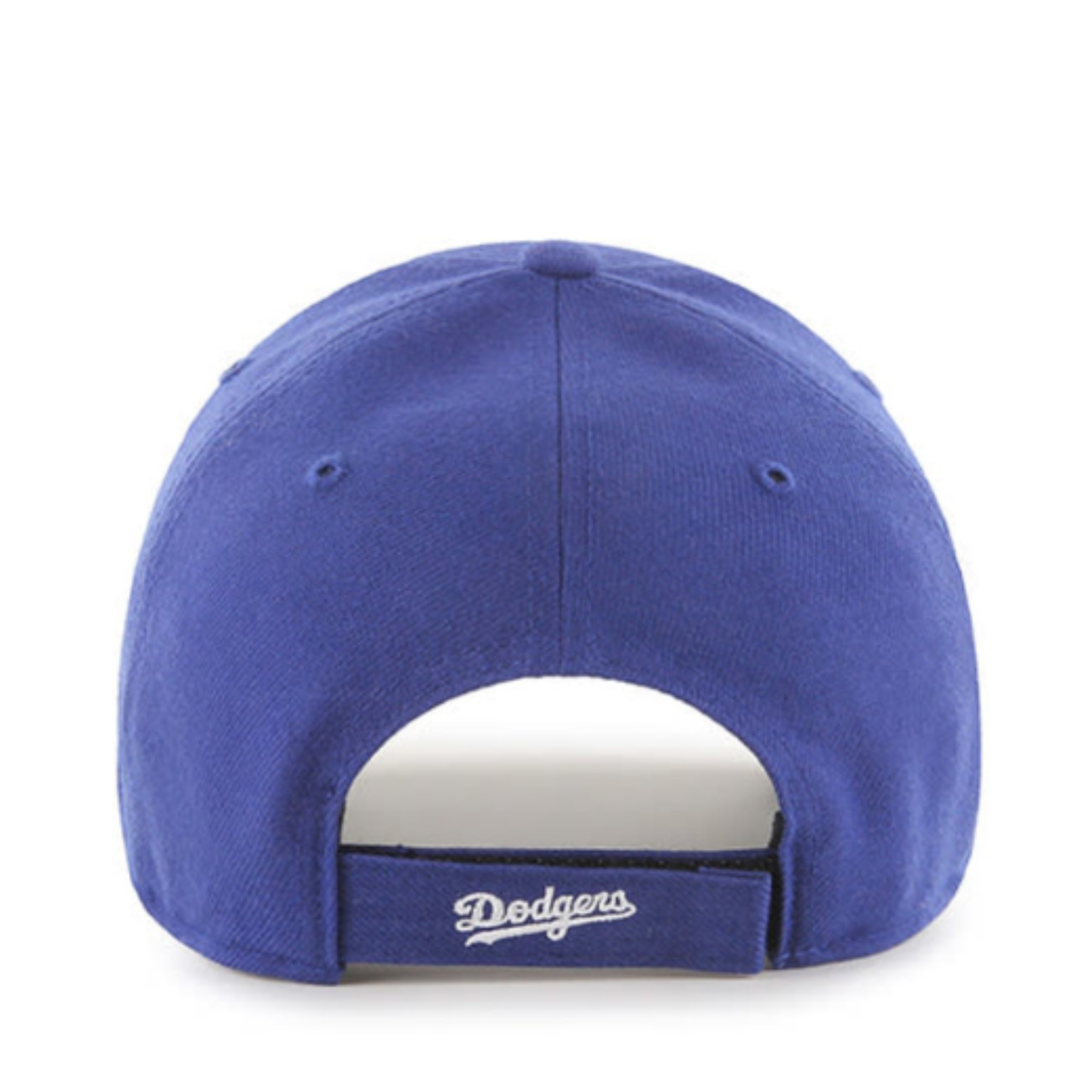 Back of 47 Brand Los Angeles Dodgers LA Royal Blue MVP Adjustable Velcro Hat