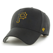 47 Pittsburgh Pirates P Black Yellow Outlined MVP Adjustable Hat